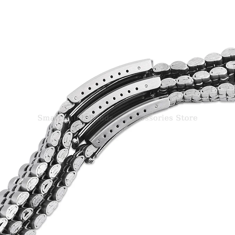 Stainless Steel Watch Strap with Metal Folding Buckle Bracelet