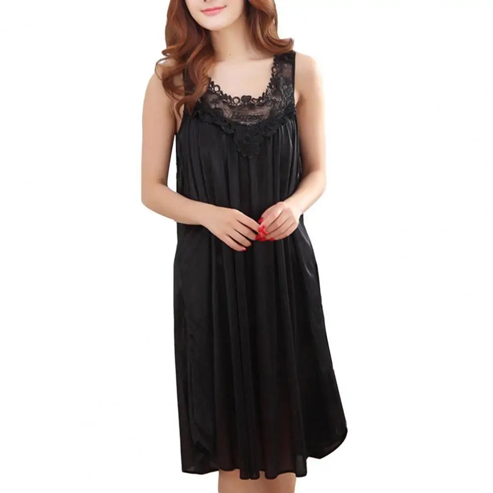 Summer Sexy Nightgown Nightdress Sleeveless for Women Homewear Female Mini Sleeping Dress