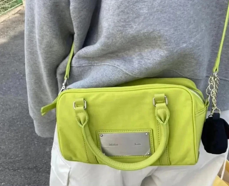 

Women Bag Bag Homemade Messenger Sweet Men Potato Rectangular For Nylon Handbag Dopamine Shoulder And Metal Oni Boston