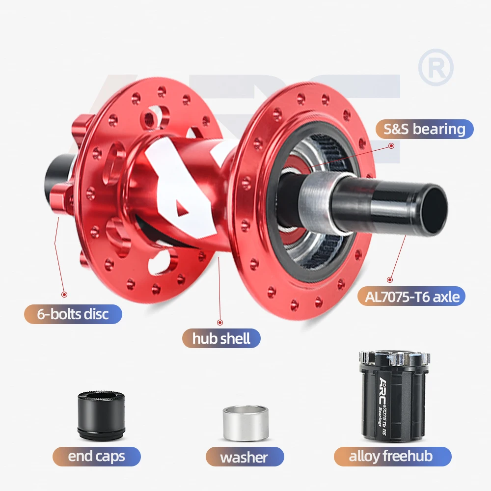 ARC 6 Pawls Hub MT009 MTB Hub Front 9x100 Rear 10x135mm 6 Bolt Disc Brake Bike Bicycle HG Micro Spline Sram XD 8 9 10 11 12v