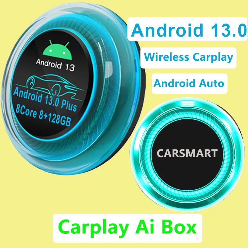 

Android 13 AndroidAuto Wireless CarPlay AI TV Box QCM6125 8-Core Split Screen 64G 128G For Netflix YouTube Play Store