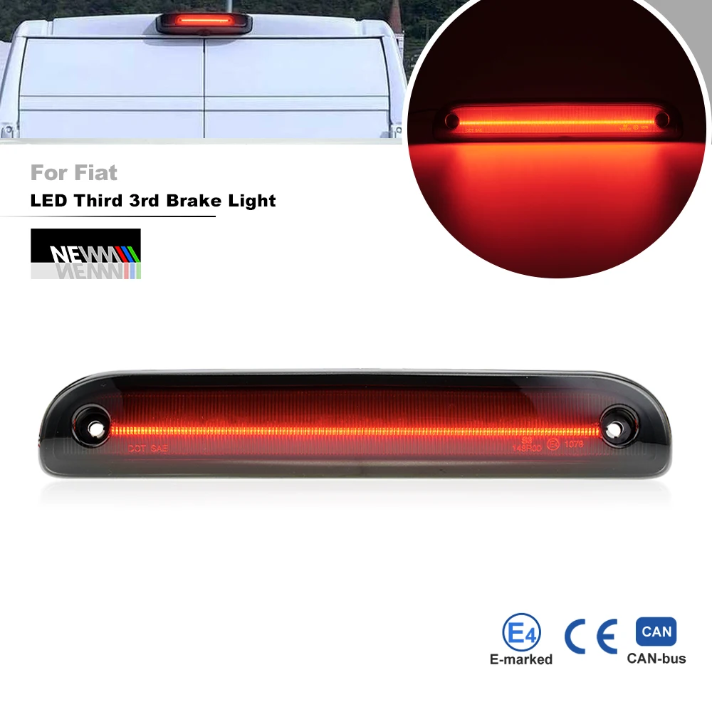 

Smoked LED Third 3rd Brake Light For 2021 2022 2023 Opel Movano C 2006-2023 Fiat Ducato Peugeot Boxer Citroen Jumper Minibus/Van