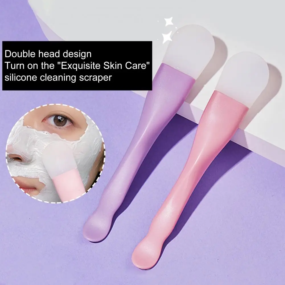 

Beauty Brush Soft Easy to Clean Double Head Apply Masque Silicone Mud Clay Cream Lotion Face Masque Brush Beauty Supplies