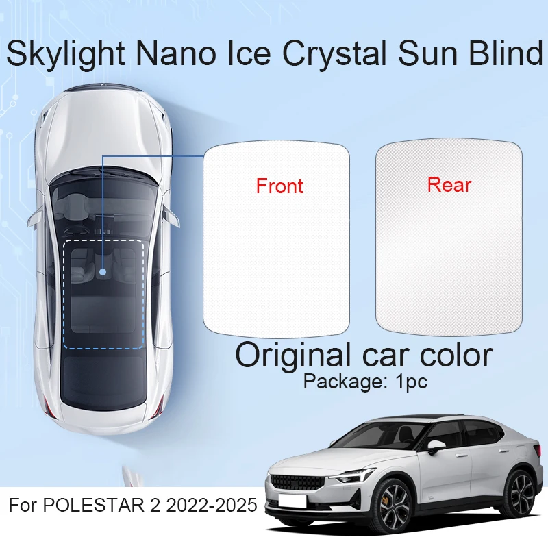 Aggiornamento Auto Ice Nano Buckle Parasole Tetto In Vetro Parasole Isolamento Termico Tetto Apribile Lucernario Accessorio Uv Per Polestar 2 2022-202
