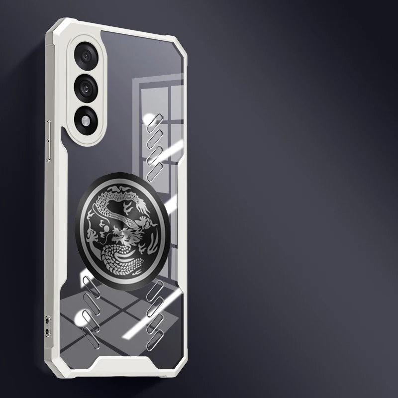 Graphene Heat Dissipation Transparent Cooling Phone Case with Dragon Totem Design
