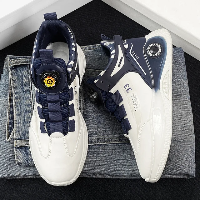 Baskets confortables coordonnantes pour hommes, chaussures à lacets, rotatives, durables, activités de plein air 6