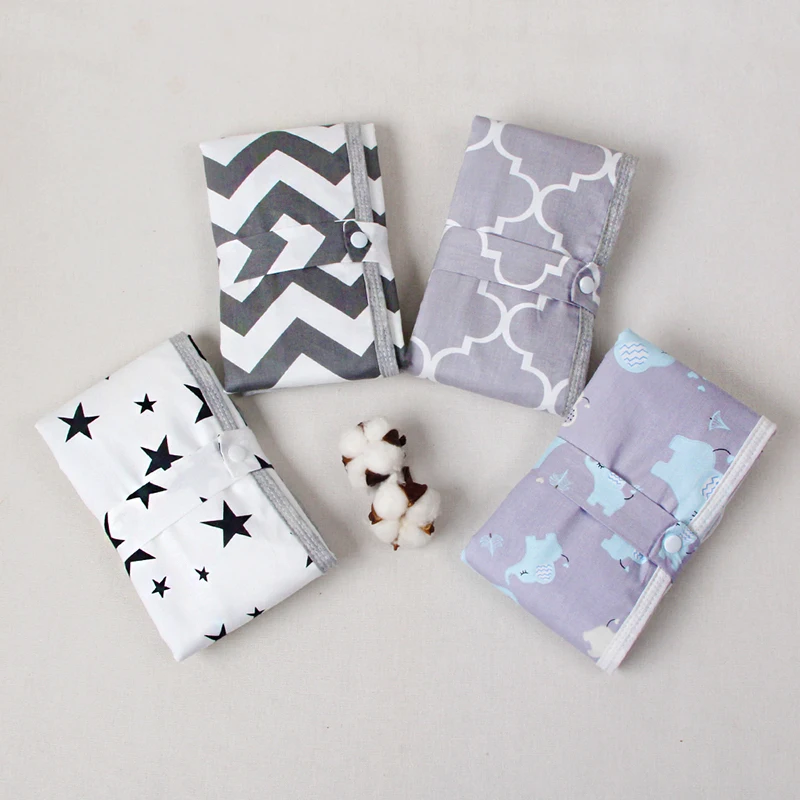 Portable Newborn Baby Waterproof Changing Mat Infant Cotton Foldable Travel Changing Diaper Nappy Liners Pad 60X37cm