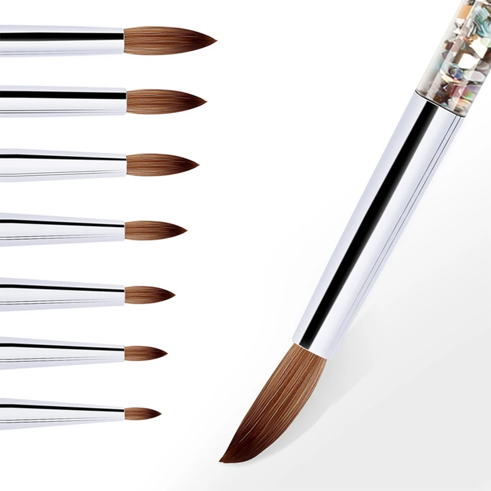 

7 Sizes Nail Art Brush Glitter Handle Acrylic Round Nail Brushes DIY Drawing Pen UV Gel Polish Brush Painting Pen Manicure Tools