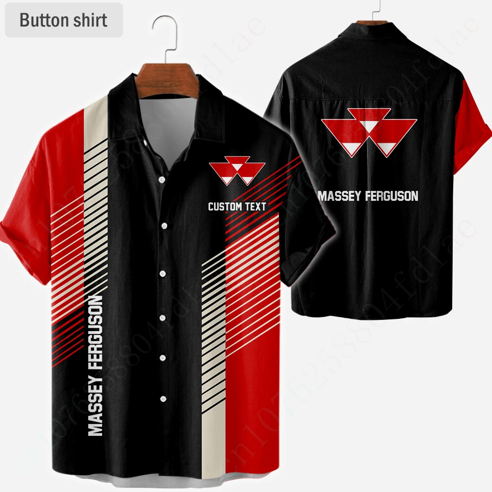 Massey Ferguson Clothing Harajuku Button Cardigan Unisex Oversized T-shirt Casual Shirts And Blouses Anime Shirts For Men Women mitsubishi harajuku shirts for men women casual shirts and blouses anime oversized t shirt unisex clothing button cardigan