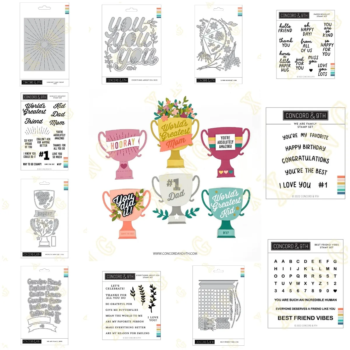 

New Arrival Best Friend Vibes Paper Bouquet Metal Cutting Dies Clear Stamps for Diy Photo Album Handmade Paper Card Decoration