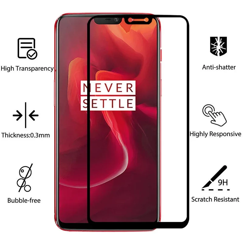Фото Закаленное стекло для защиты экрана для oneplus 6 чехол, чехол для one plus 6 plus6 oneplus6 6,28, защитный чехол для телефона omeplus 9h №2