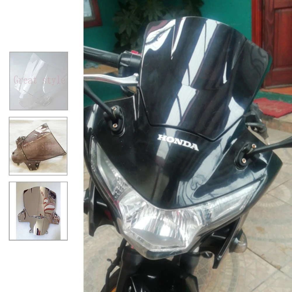 Parabrisas Para Honda CBR250R (2010-2015) - Negro, Plástico PC Resistente