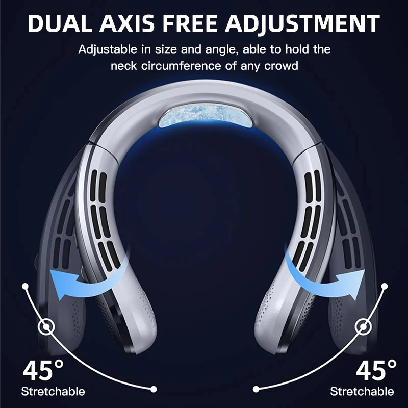 Xiaomi 8000mAh Hanging Neck Fan Portable Bladeless Mini USB Rechargeable Mute LED Digital Display Electric Fan Air Cooler Summer 3 Xiaomi 8000mAh Hanging Neck Fan Portable Bladeless Mini USB Rechargeable Mute LED Digital Display Electric Fan Air Cooler Summer 3