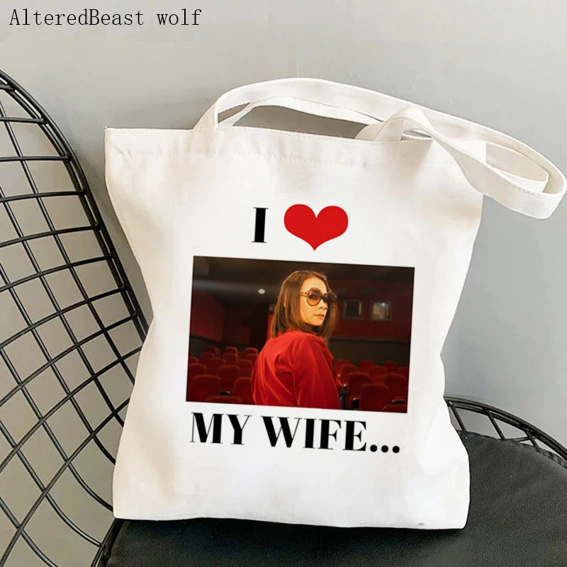 Women Shopper bag mitski crying girl Printed Kawaii Bag Harajuku Shopping Canvas Shopper Bag girl handbag Tote Shoulder Lady Bag