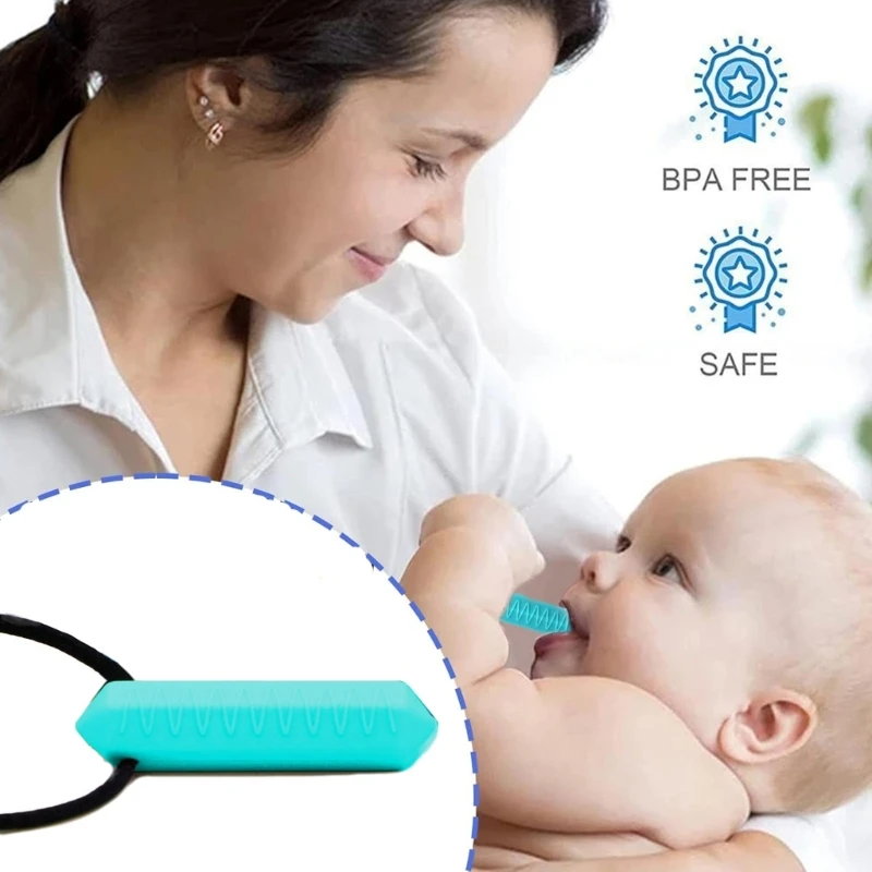 Teething toys silicone teething toys baby teething toys silicone teether silicone teething beads sensory chew necklaces Silicone Chew Necklace Durable Teething Pendant for Kids & Adults Soothes Gums & Promotes Orals Development Present Gift A2UB