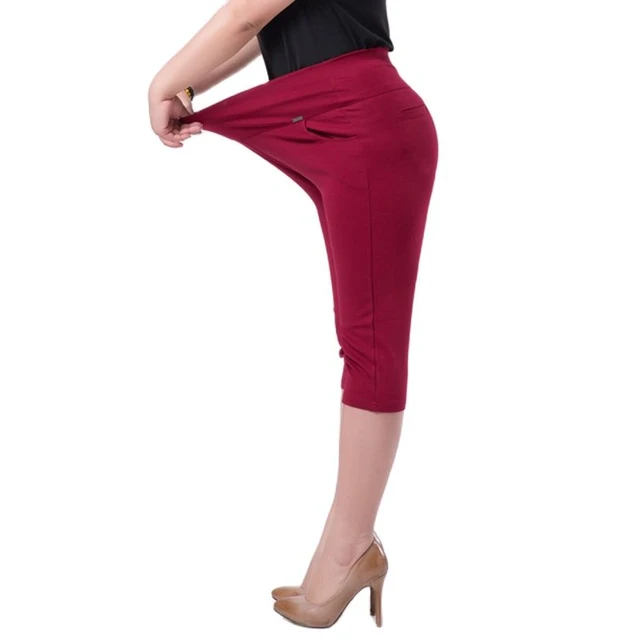 Elastic Waist Leggings Leggings High Capris Women's Jeans