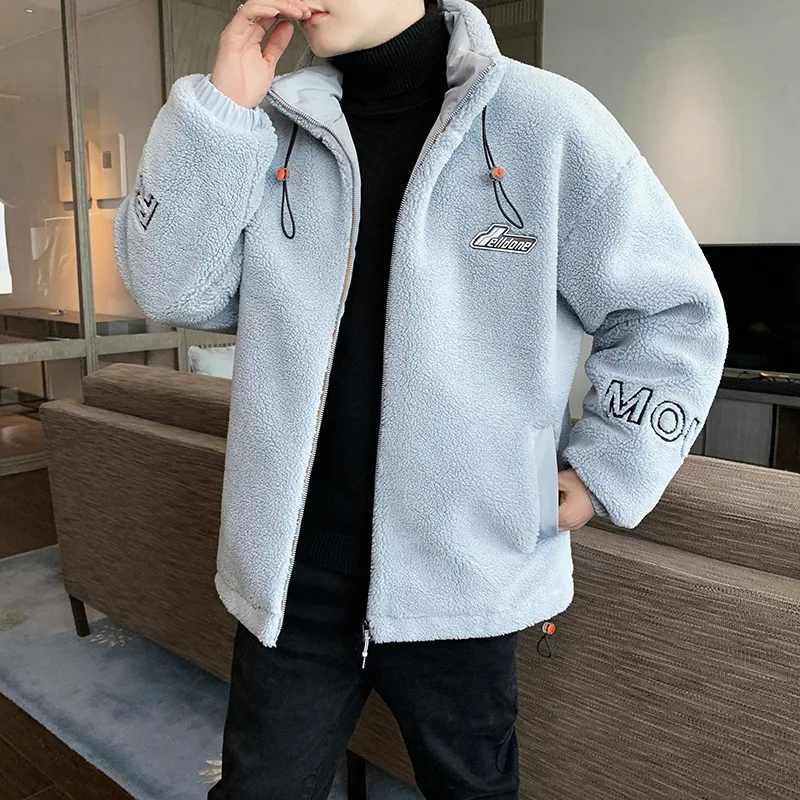 Cotton-padded jacket coat in autumn and winter, stand-up collar velvet padded cold-proof warm coat winter jackets