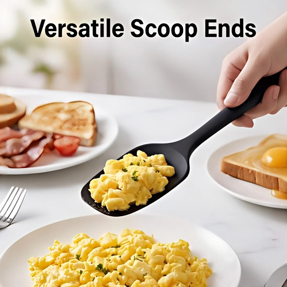 Premium Silicone Spatula Set - Heat Resistant, Non-Slip Handles for Cooking, Mixing, Baking, and Serving