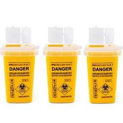 Large Capacity 1L Medical Waste Disposal Container (Yellow 3pcs)