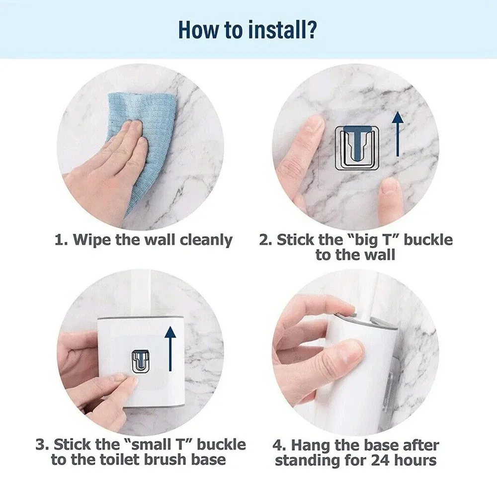 And Bathroom Holder Set Silicone Toilet Brush: 3 - 5 Days Free Delivery Only UK