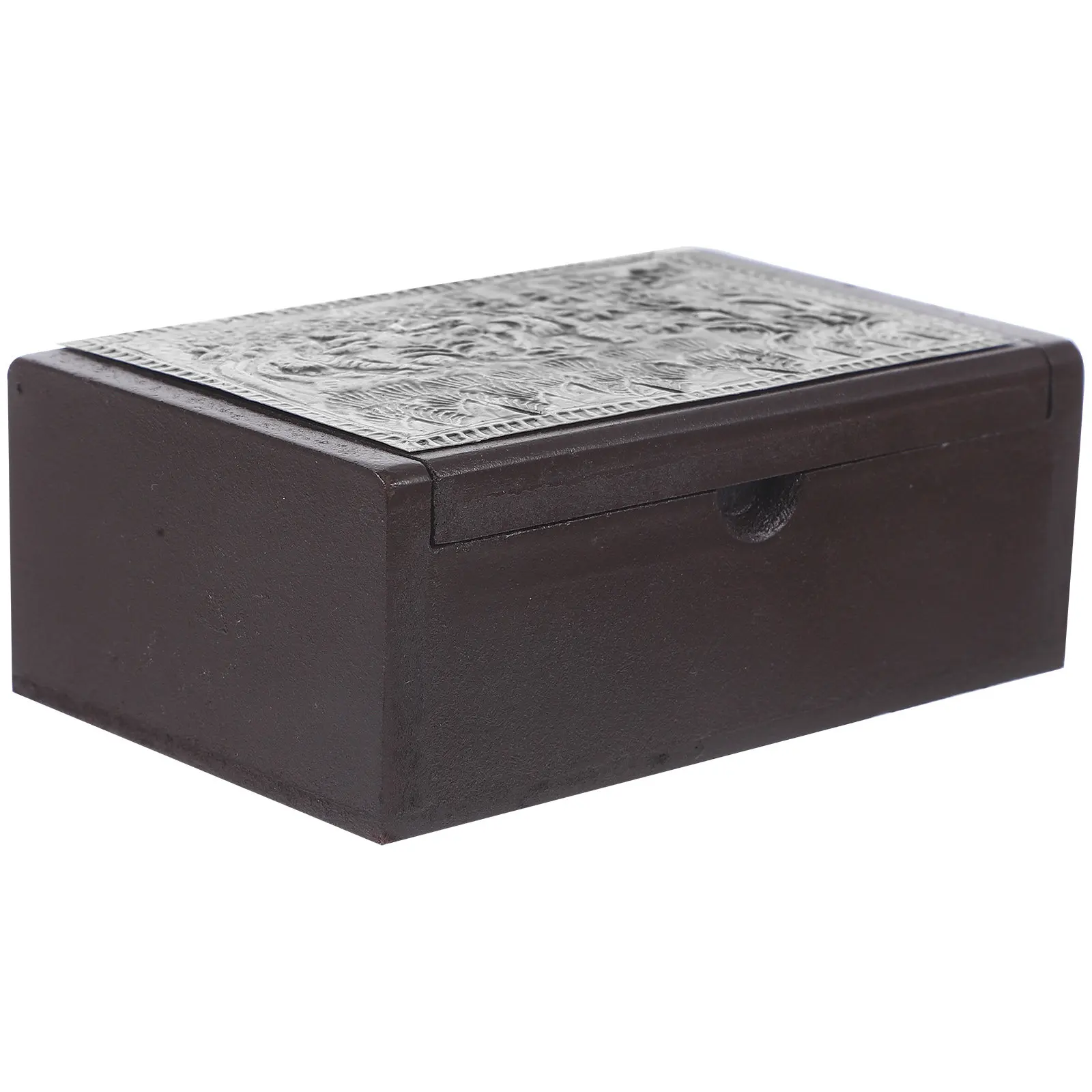 나무 카드 상자 휴대용 플립 뚜껑 디자인 명함용 다용도 정리함 레시피 카드 보관 케이스 데스크탑