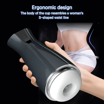 Automatic Vacuum Sucking Male Masturbators Real Blowjob Masturbations Cup Voice Vibration Heating Adult Sex Toys For Men Machine 4