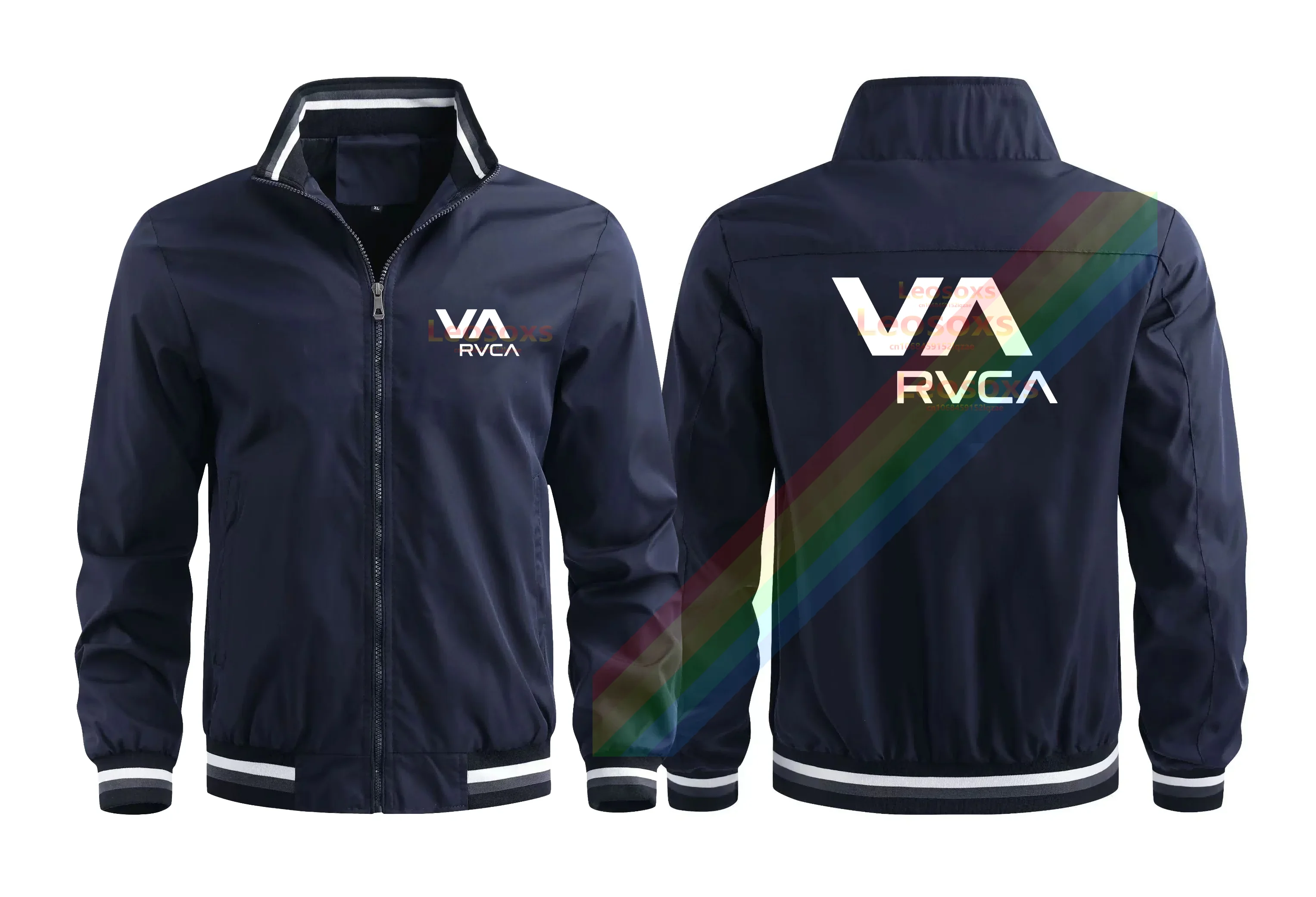 

[TEW] New Men's Printed RVCA Leosoxs Jacket VA Sports Casual Versatile Long Sleeve