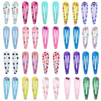 20/40 Pièces Accessoires Cheveux en Alliage pour Enfants, Épingles à Cheveux Motif Animal de Dessin Animé et Fleur, Pinces à Cheveux Gouttelettes, Coiffure et Décoration de Tête pour Filles 1