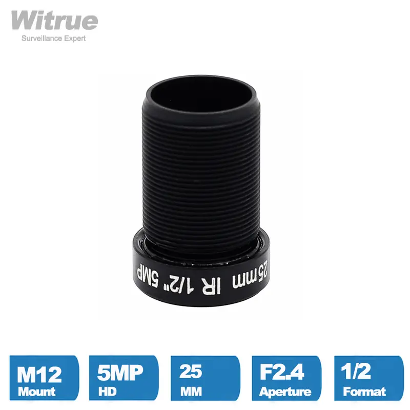 Witrue 5Megapixel CCTV Lens 25mm M12 Mount 1/2 inch Long Distance View For 1080P/4MP/5MP AHD Camera IP Security Cameras - Image 5