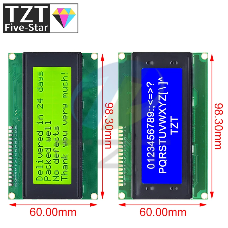 LCD2004 + I2C 2004 20x4 2004A Blau/Grün bildschirm HD44780 Charakter LCD /w IIC/I2C serial Interface Adapter Modul Für Arduino