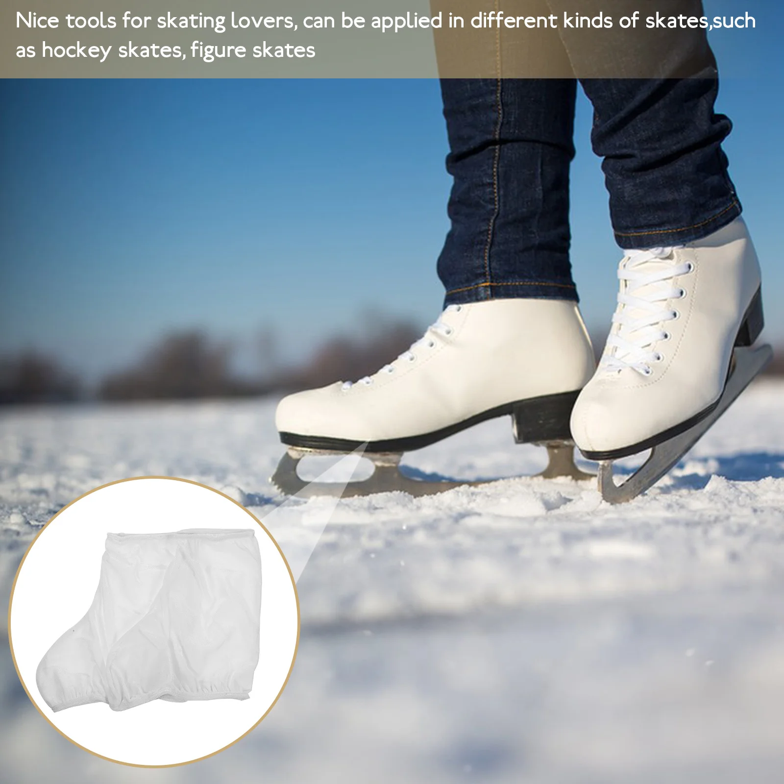 

Figure Skating Shoe Cover Scratch Proof Skater Sheath With Velvet Cloth Elastic Anti-Wear Children Adult General Purpose