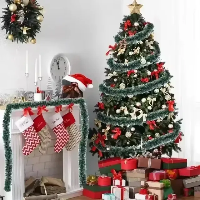 Christmas Tinsel Ribbon Garland 4