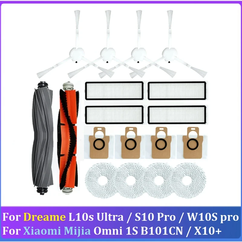 

18PCS Replacement Accessories For Dreame L10S Ultra / S10 Pro For XIAOMI Mijia Omni 1S B101CN Robot X10+ Robot Vacuum Cleaner