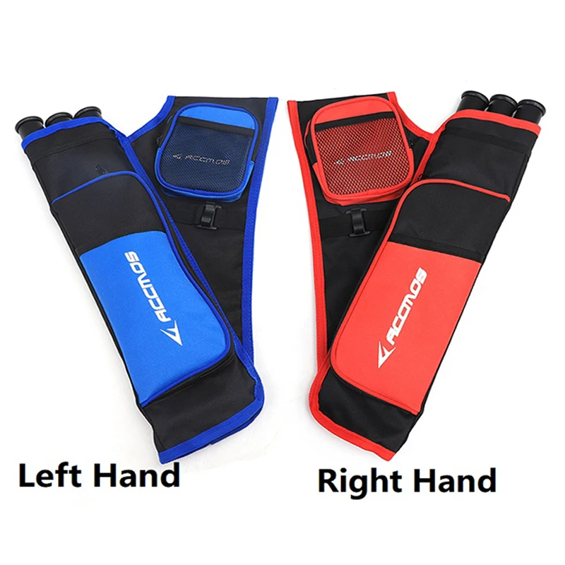 

1piece Archery Quiver 3 Tubes Quiver Arrows Holder Portable Back Right Hand & Left Hand For Recurve Bow Hunting Shooting
