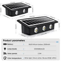 Solar Wall Lamp Outdoor Solar LED Light Waterproof Up And Down Luminous Lighting Balcony Yard Garden Decoration Lights 4