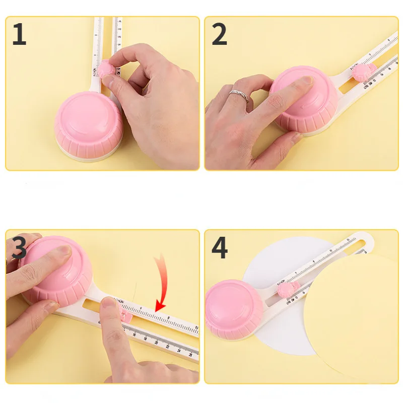Adjustable Circle Cutters Round Cutting Compass Knife Patchwork Gauge Scrapbooking Cutters DIY Handicraft Paper Cards paper cutter circular cutter