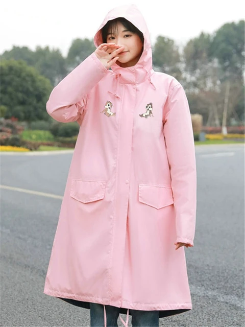 manteau de pluie rose