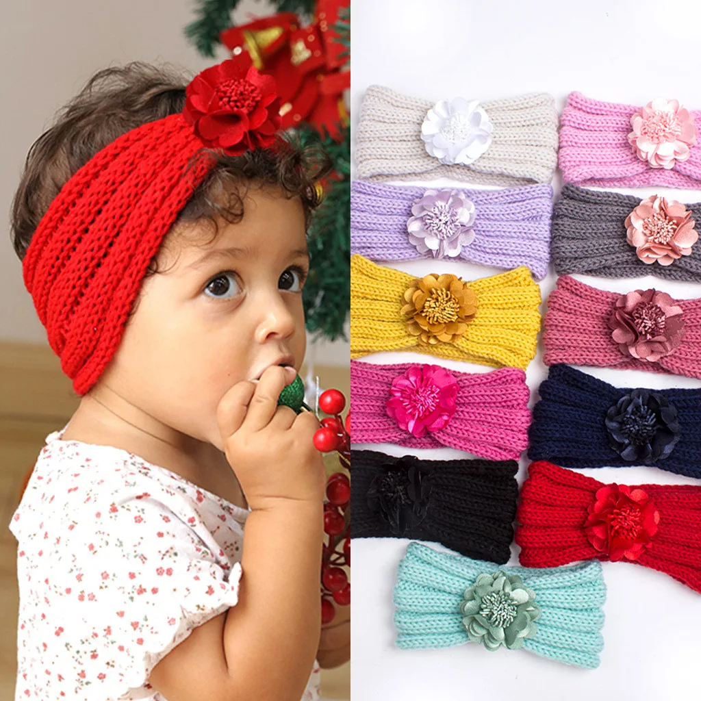 

Wide Knot Baby Headband Soft Elastic Cotton Baby Girl Headbands Solid Color Kids Knit Hair Bands Baby Girls Hair Accessories