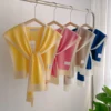 Spring And Autumn Knitted Striped Shawl With High-Grade Summer Office Air-Conditioned Room Neck And Shoulder Scarf 2