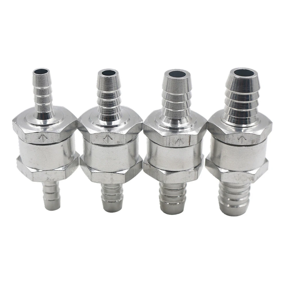 Auto Fuel One-way Check Valve 6/8/10/12mm Aluminum Alloy Gasoline Diesel Water Fuel Pipe One-way