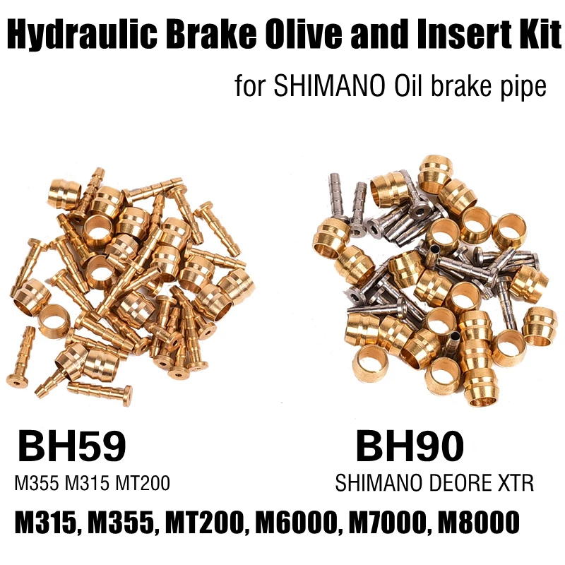 Avid Brake Line 10-Pack Brake Olive & Insert Kit - BH59/BH90 Compatible With Shimano Disc Brakes Shimano Disc Brake Hose