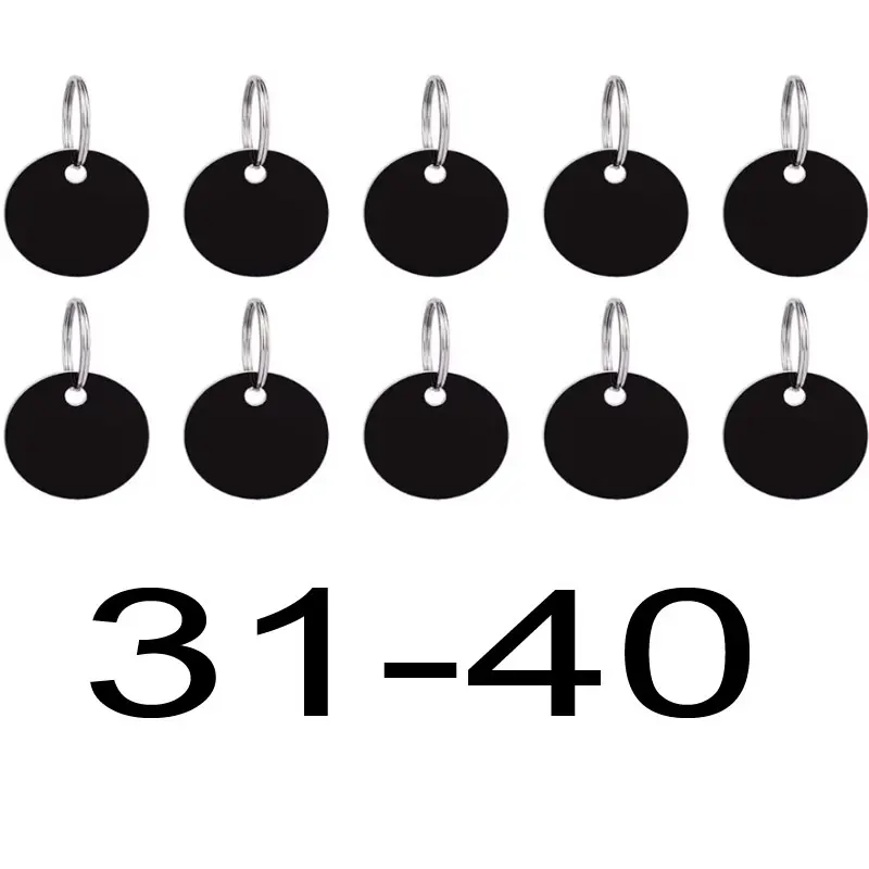Aluminum Number Plate Key Tag with Hand Circle Design