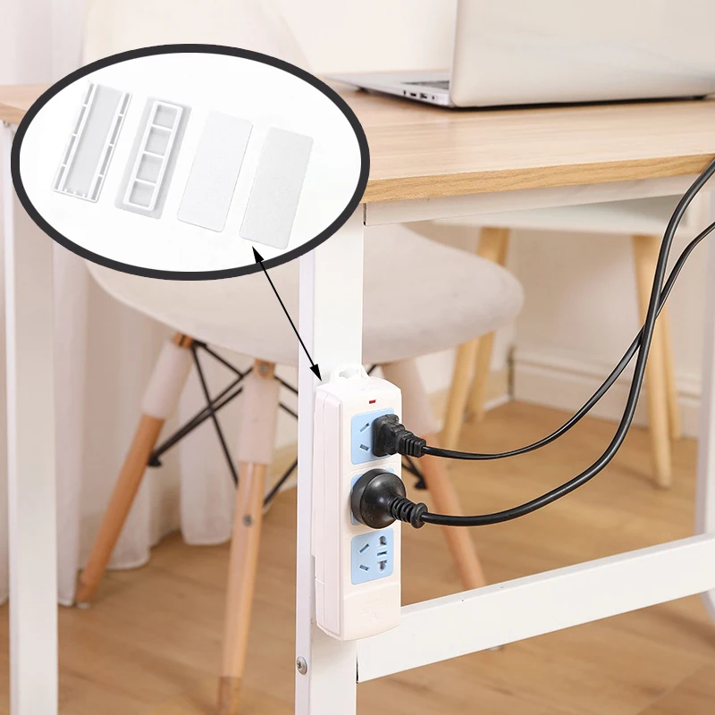 

Seamless Free Punch Plug Sticker Holder Wall Fixer Power Strip Holders Storage Sockets Wall Holders Shelf Stand Holder Plug Hook