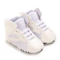 High Top Soft Soled Men's And Women's PU Mesh Breathable Casual Shoes Sports Shoes 0-18M Newborn's First Walking Shoes 2