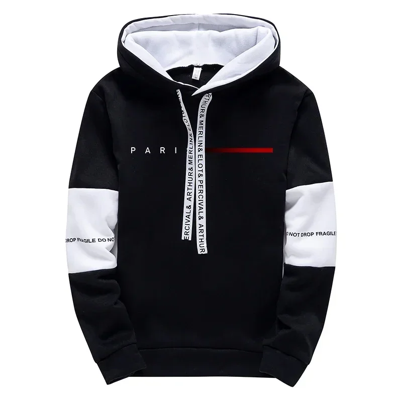 Men's Hooded Sweatshirts Sweatpants Paris Fashion Hoodie Streetwear Male All Season Daily Casual Sports Pullover Jogging Pants view 3