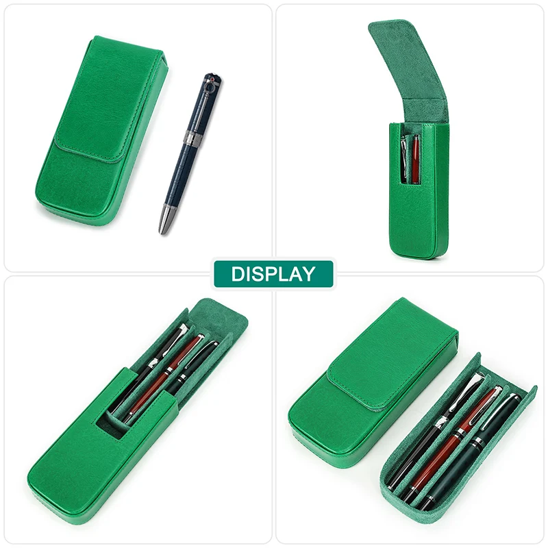 CONTACTS FAMILY 3 필통 가죽 문구 정리함 커버, 분리형 휴대용 수제 펜 상자, 충격 방지 펜꽂이