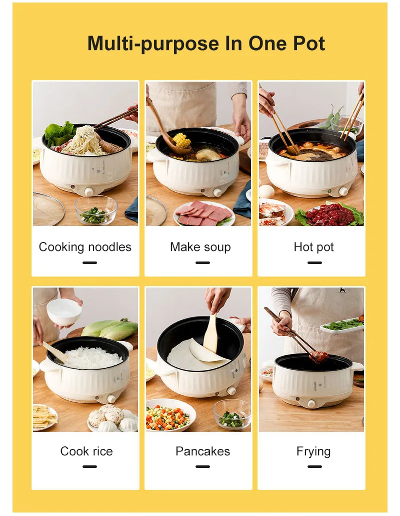Description Picture 5 of itemMultifunction Electric Cookers Single/Double Layer 1-2 People Household Non-stick Pan Hot Pot Rice Cooker Cooking Appliances