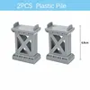 Wooden Train Railway Connect Fixer Track Accessories Connector Tracffic Light Holder Fit Brio Wood Track Educational Kid Toys 5
