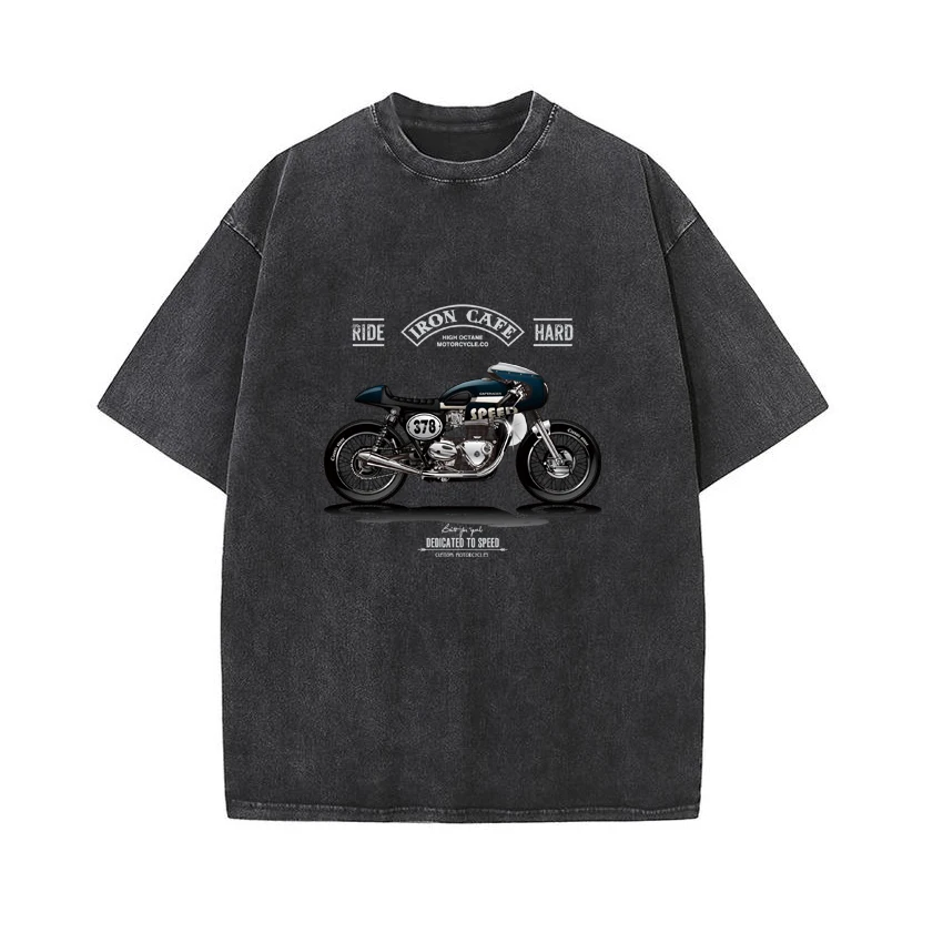 

Women's Men T Shirts Motorcyle Legend Graphics Print Cotton Vintage T-Shirt Round Collar Shirt Short Sleeve Clothes Summer Tee