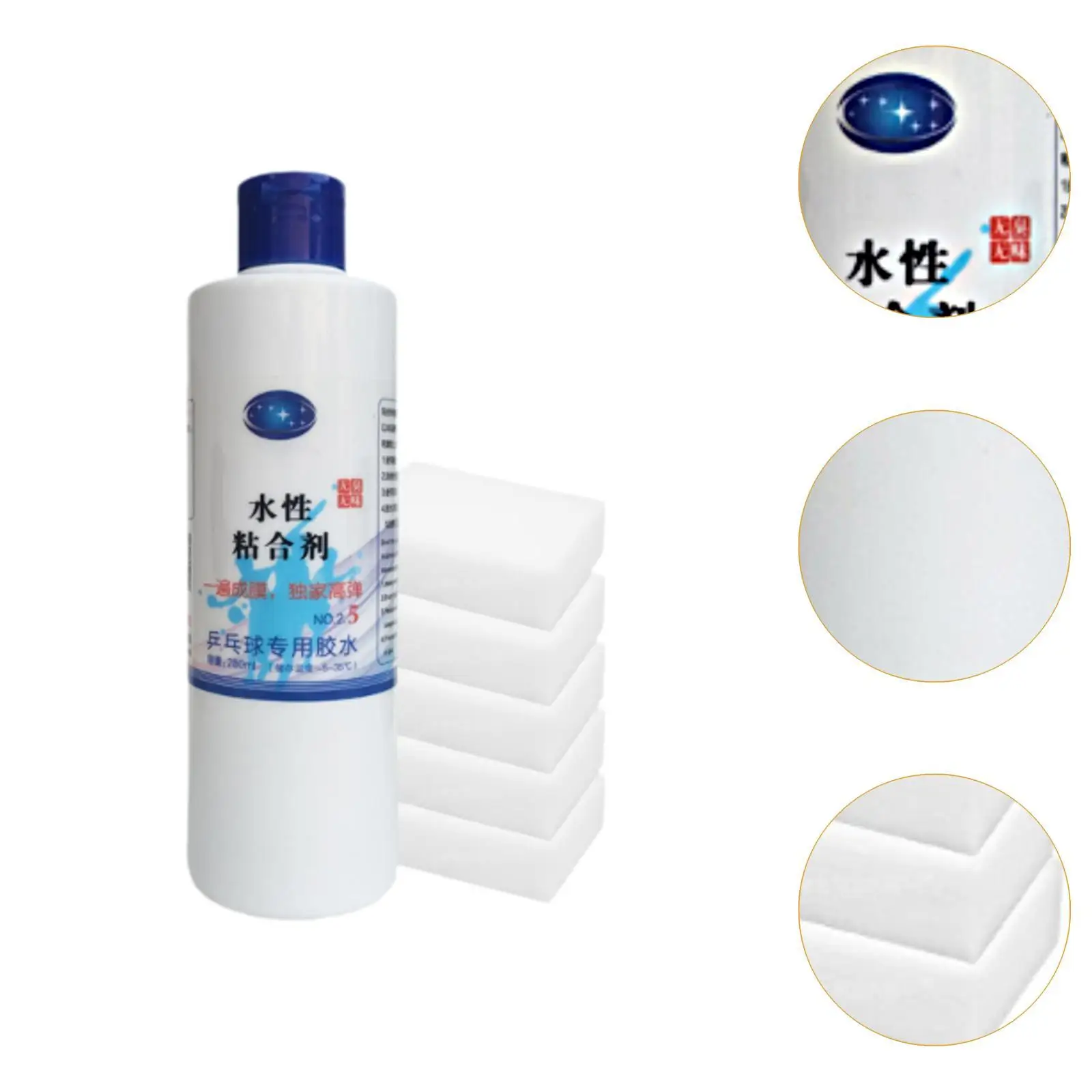 Table Tennis Racket Glue DIY Assembling Table Tennis Paddle Premium 40ml Pingpong Racket Glue Ping Pong Paddle Glue with Sponges